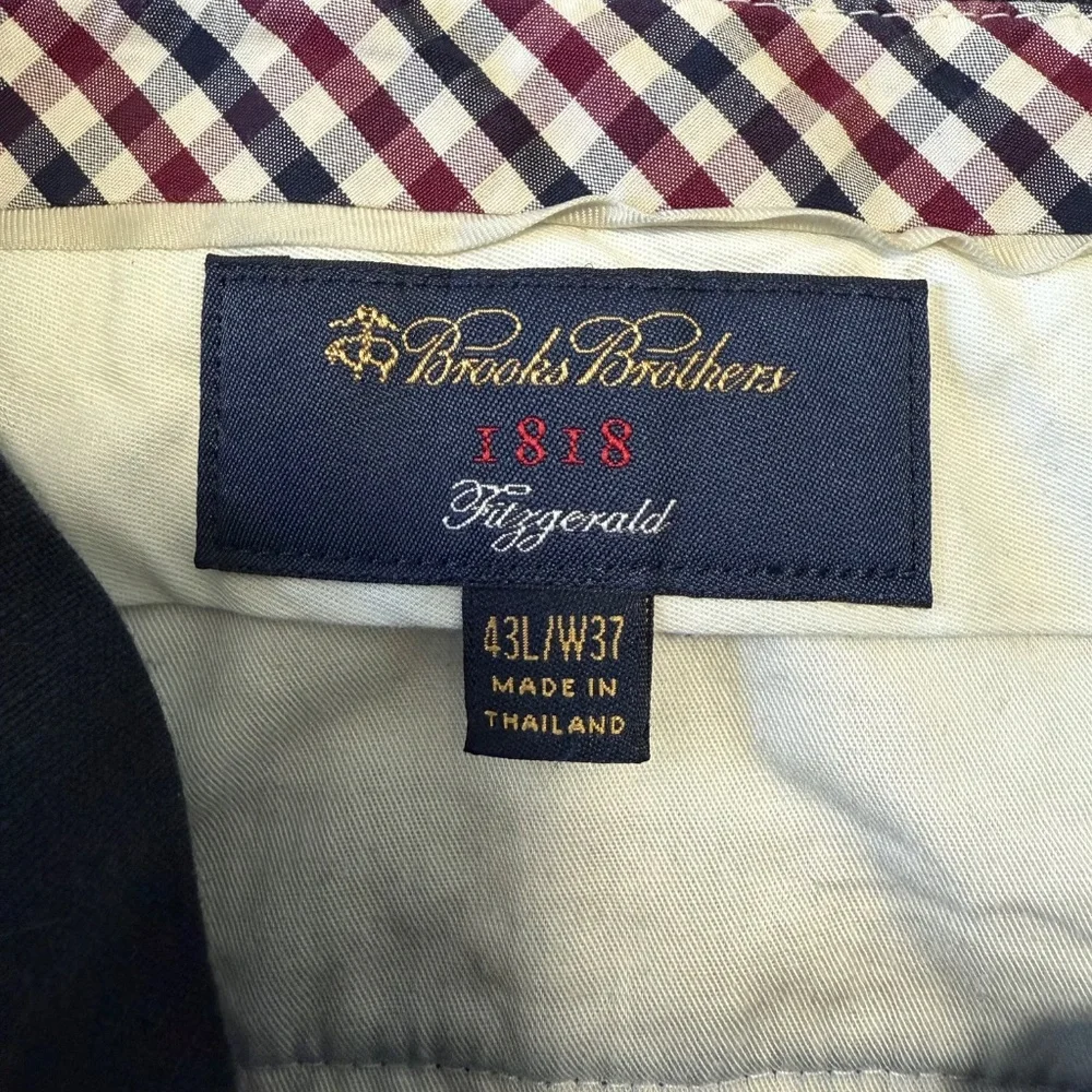 Brooks Brothers Fitzgerald Men’s 100% Linen Navy Pants Size‎ 43L/W37